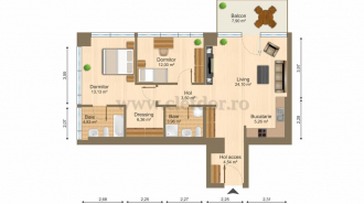 ONE Mircea Eliade - 2 bedroom apartment for rent ONE Mircea Eliade - apartament cu 3 camere de inchiriat